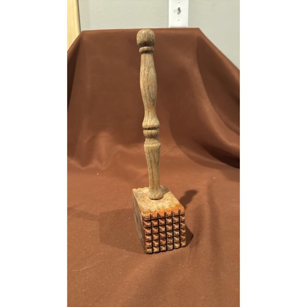 Vintage Wooden Mallet  Style Meat Tenderizer